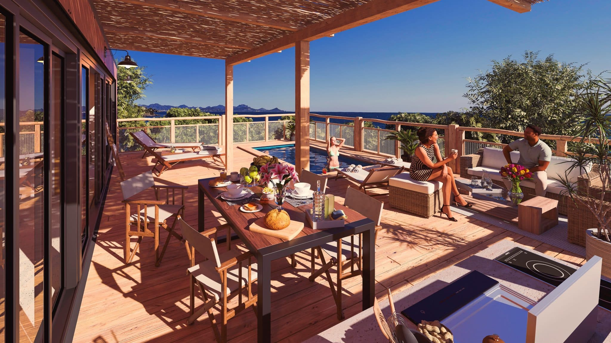 Camping Le Paradis Des Campeurs : Lodge Paradis 3d Terrasse 2